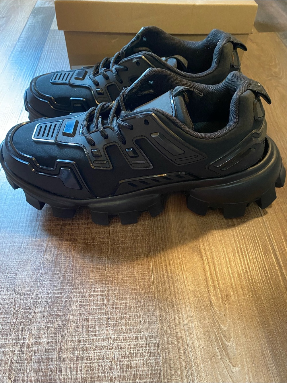 Steve Madden Black Chunky Lug Sneakers Ponce Sneakers - Picture 5 of 10